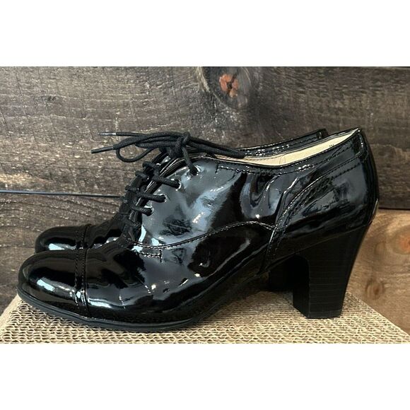 Women's Nine West Black Patent Leather 8 M Shoes pumps‎ - Picture 1 of 7